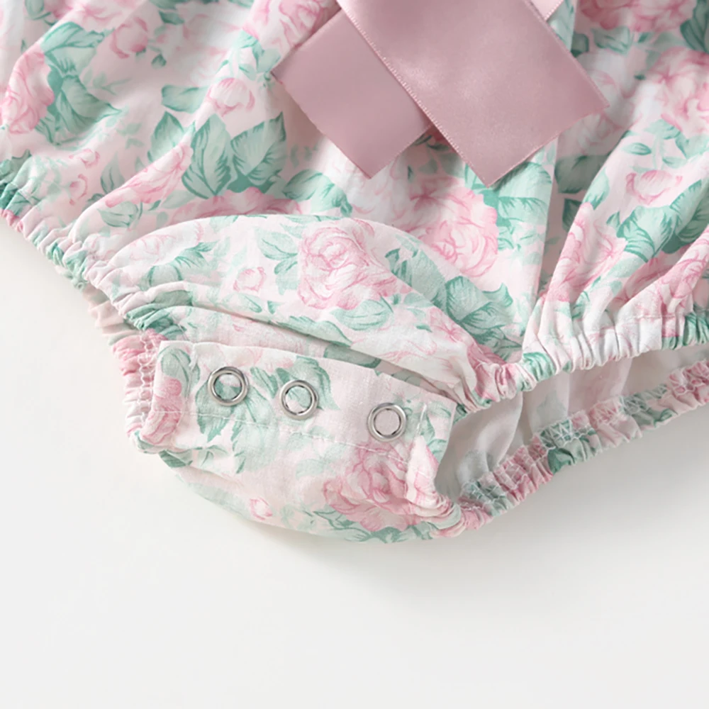 Milangel Mono floral con lazo frontal para niña - imagen 2