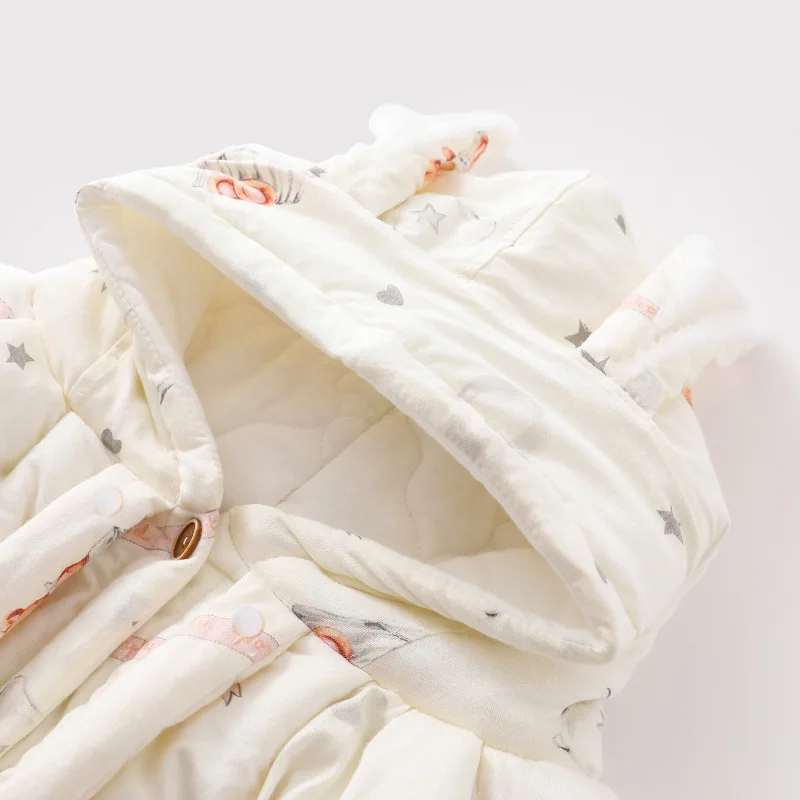 Poncho de invierno acolchado para bebé – Cortavientos con bolsillos - imagen 5