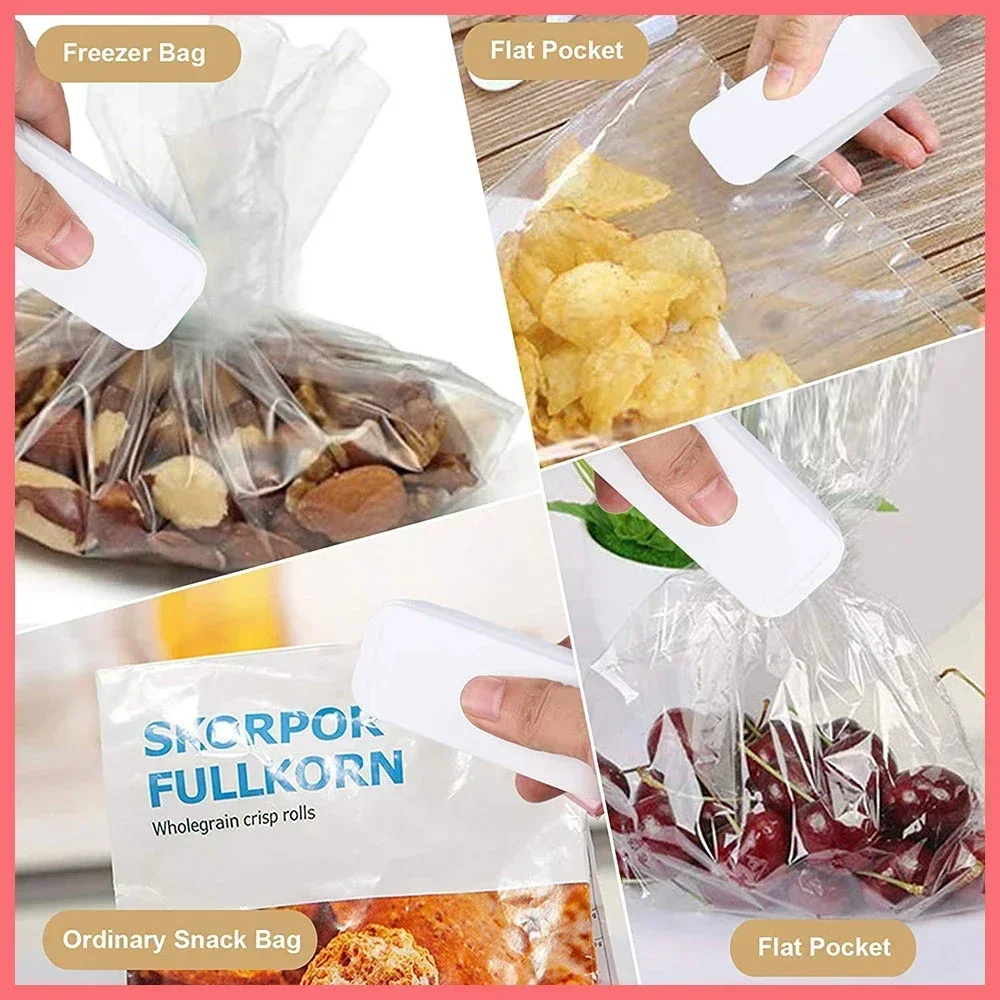 Mini sellador térmico portátil de bolsas para alimentos al calor - imagen 4