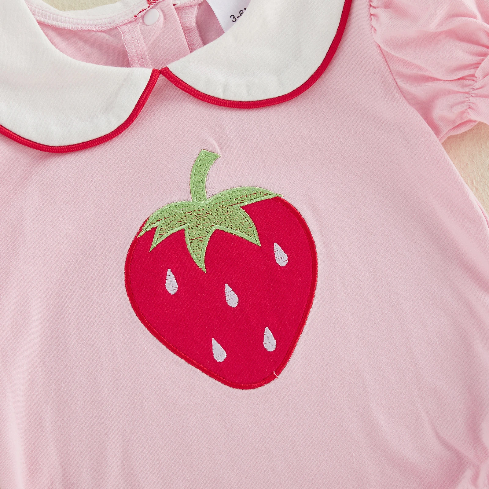 Conjunto bebé recién nacido verano con body manga estampado fresa - imagen 3