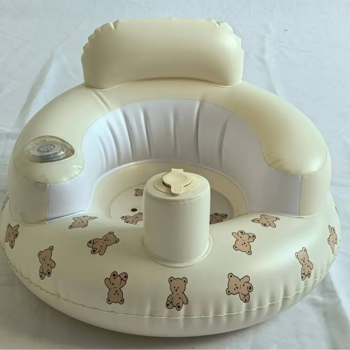 Asiento de baño inflable y plegable para bebé – Cómodo con respaldo - imagen 4