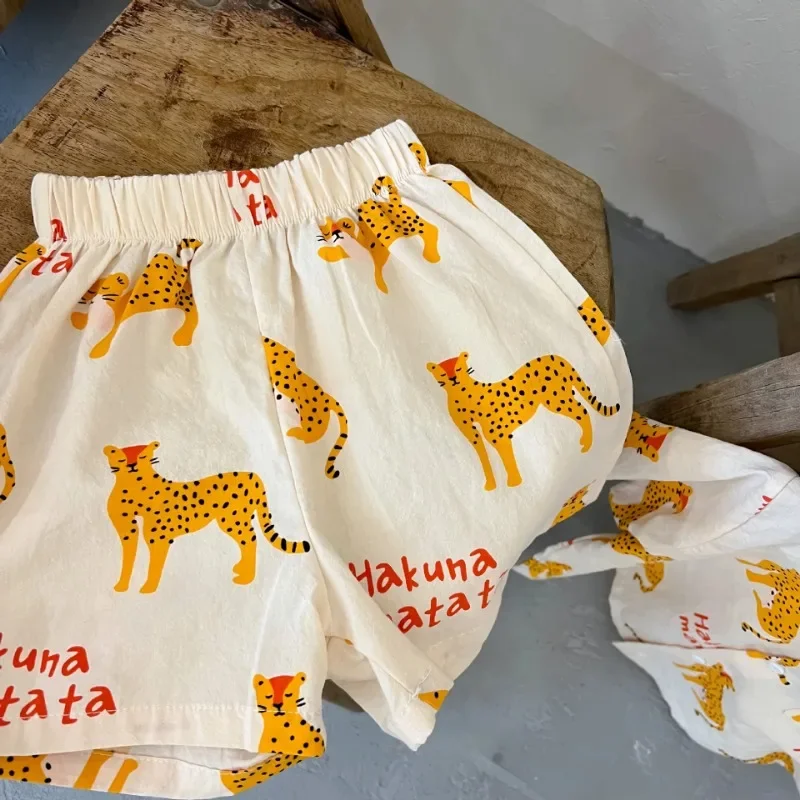 Conjunto para niño: camisa manga corta y pantalón corto guepardo - imagen 5