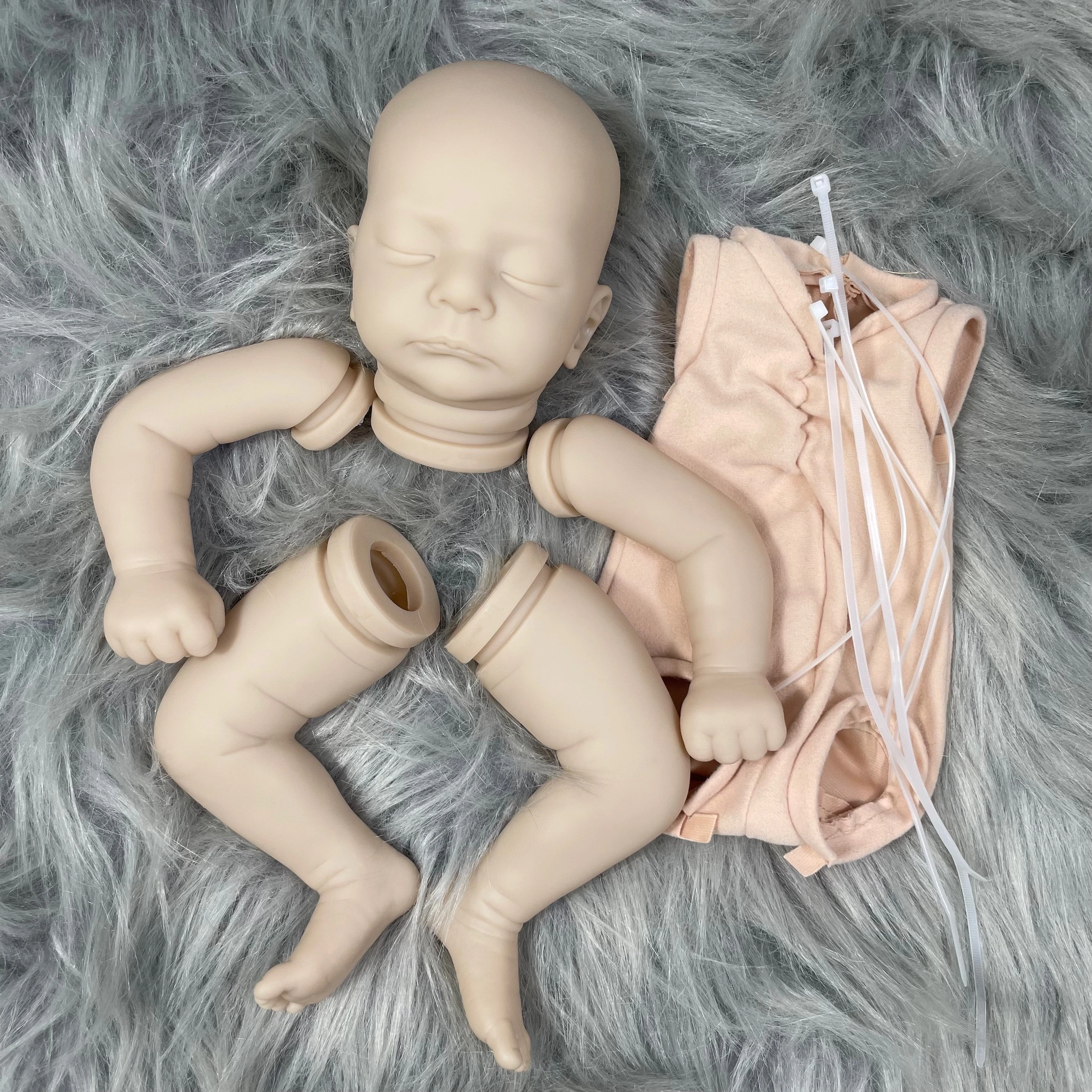 MRB kit muñeca reborn de vinilo para pintar con cuerpo textil - imagen 3