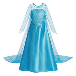 Disfraz de Carnaval para niñas, vestido princesa Reina de Hielo con capa de malla