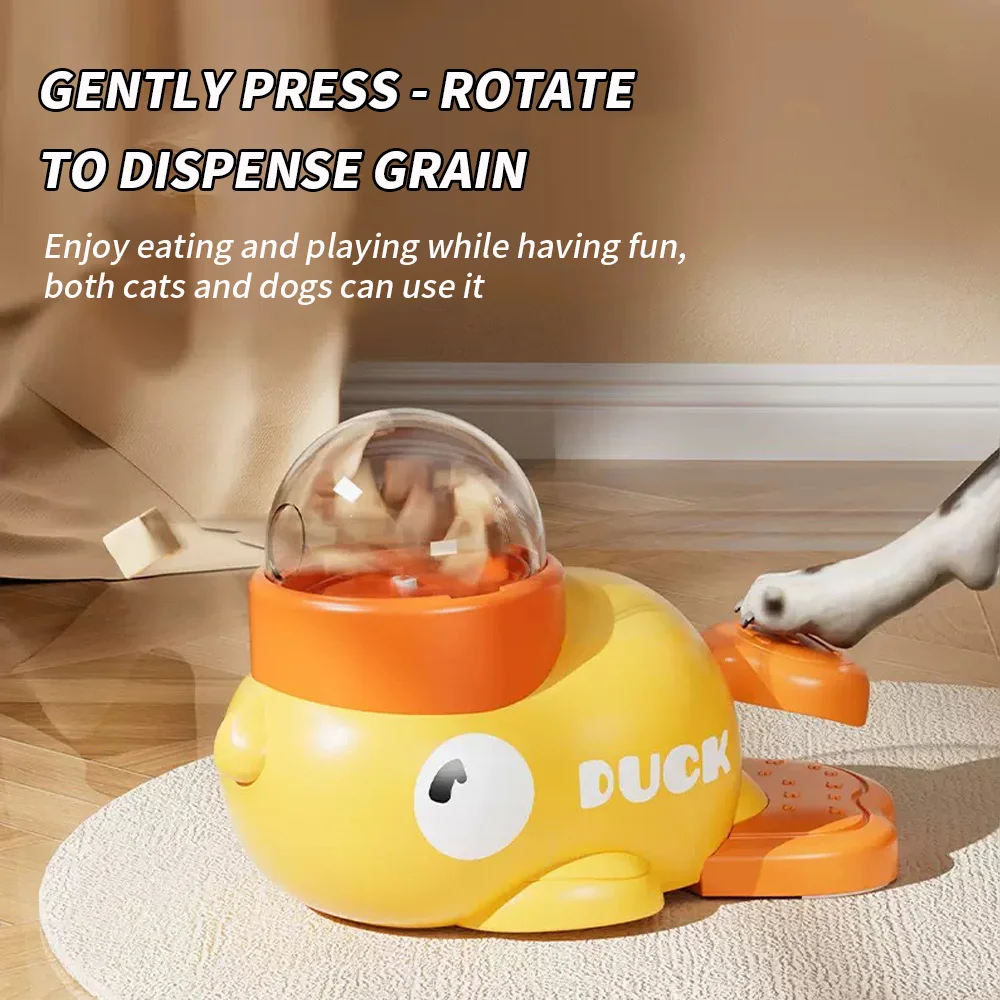 Juguete para gatos autoentrenante con pato amarillo - imagen 2