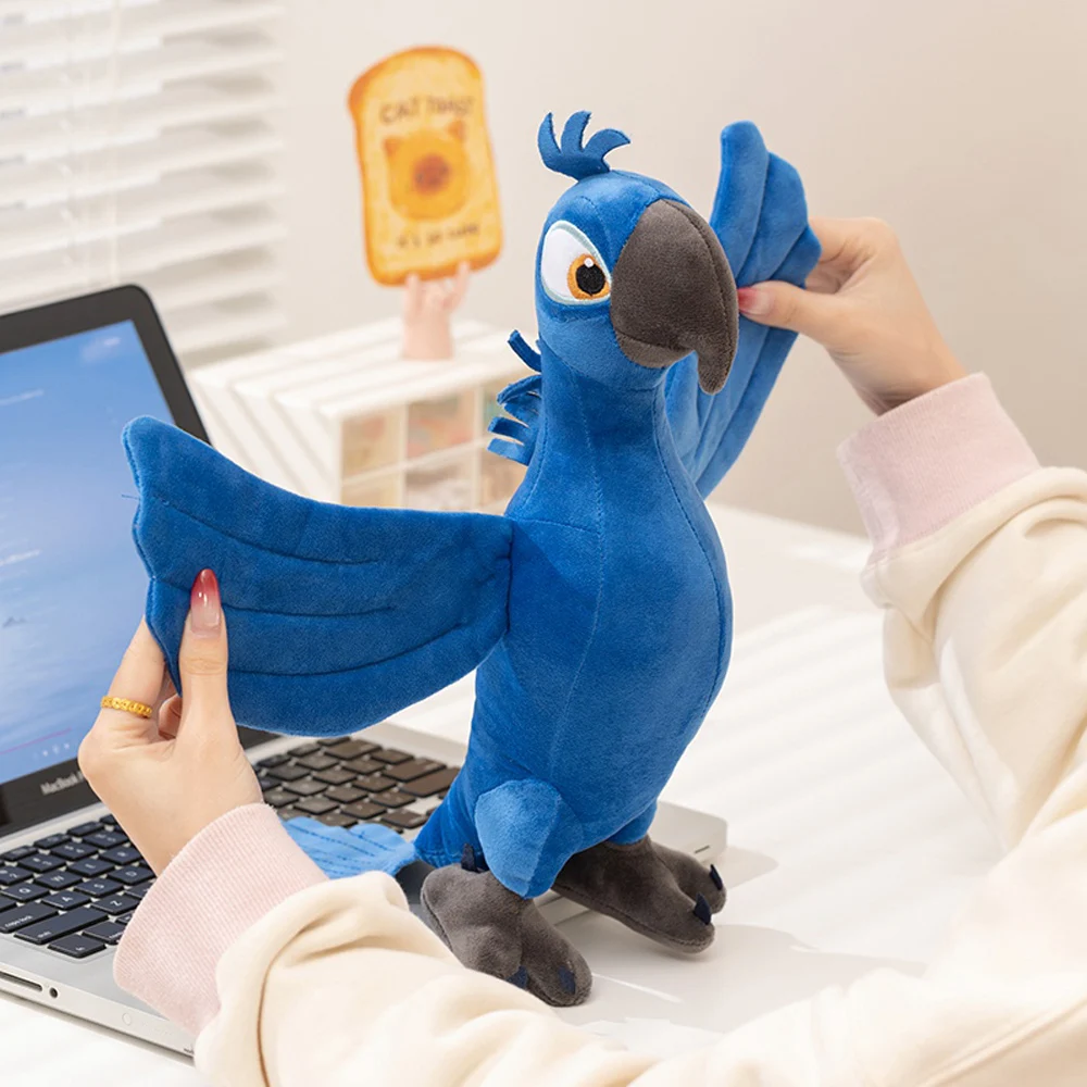 Peluche de loro azul realista estilo caricatura Río de Janeiro - imagen 3