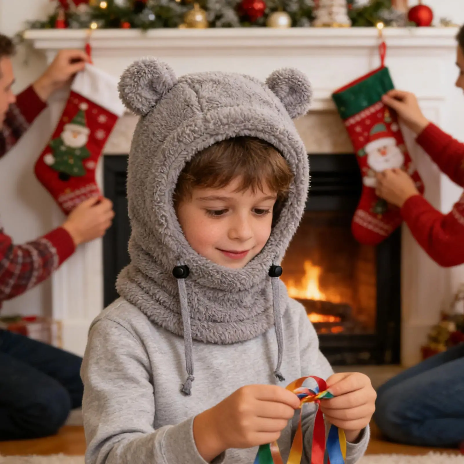 Gorro de invierno térmico de lana para niños y niñas - imagen 4