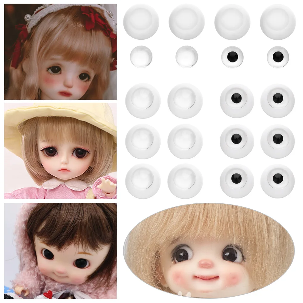 Ojos aplicados en muñecas de arcilla