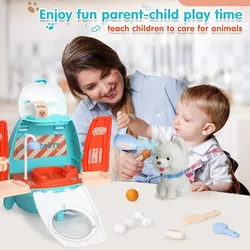Kit veterinario con mochila para niños, juego de imitación