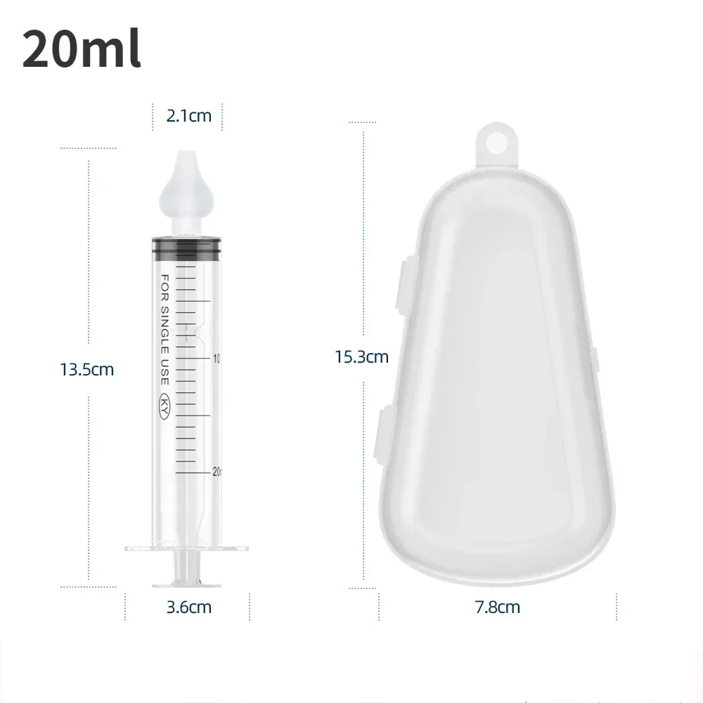 Cabezal de silicona y tubo para higiene nasal infantil