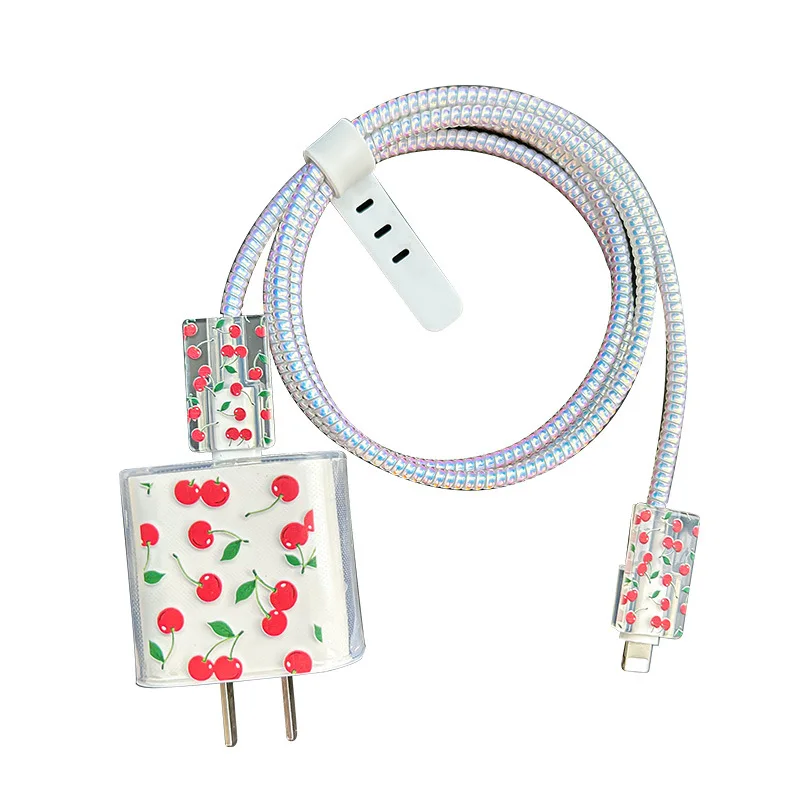 Protector de cable USB con funda antifricción de frutas - imagen 5