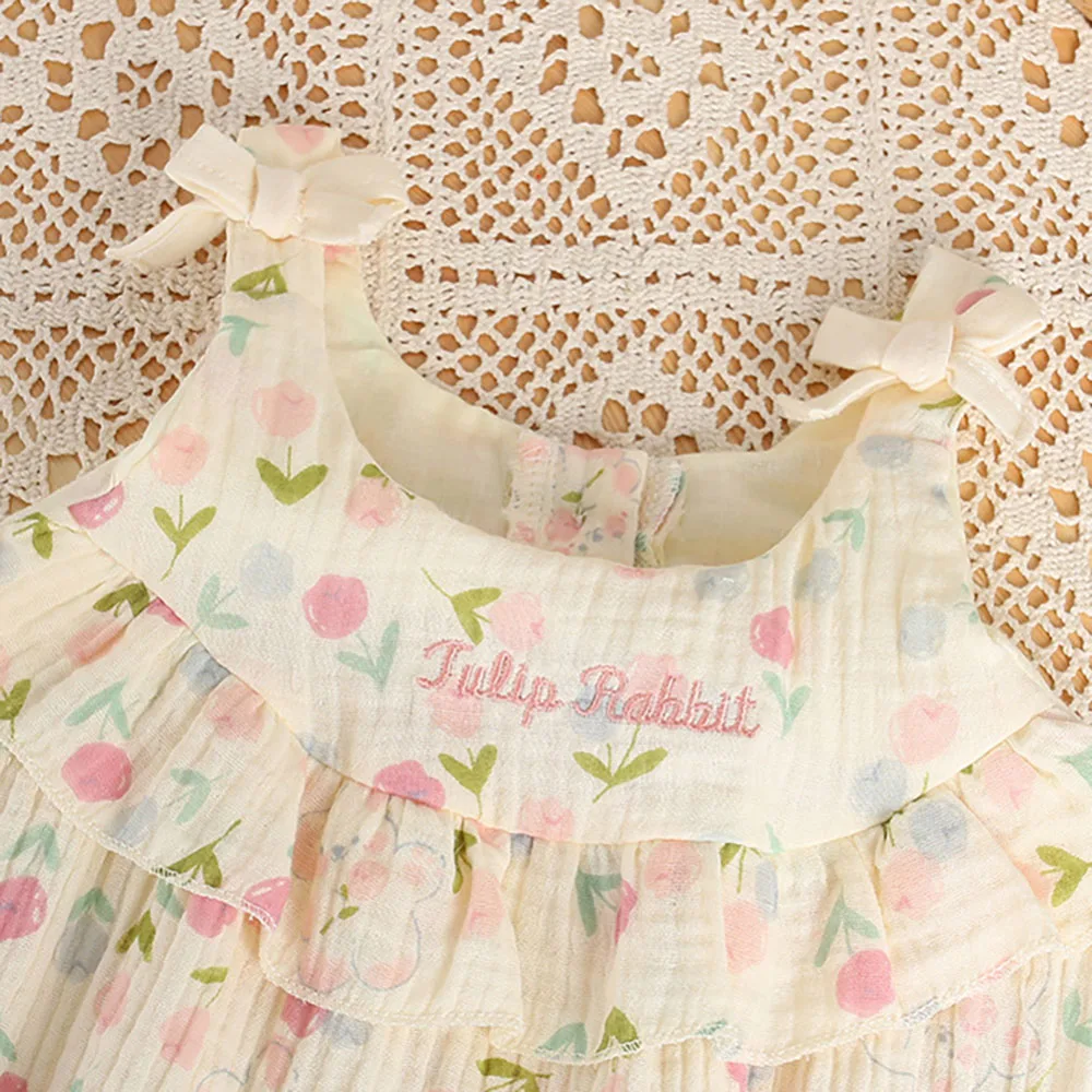 Mono de una pieza con volantes y sombrero para bebé niña Milangel - imagen 2