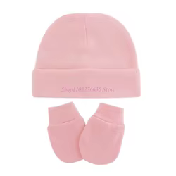 Conjunto de gorro con turbante y guantes para bebé recién nacido