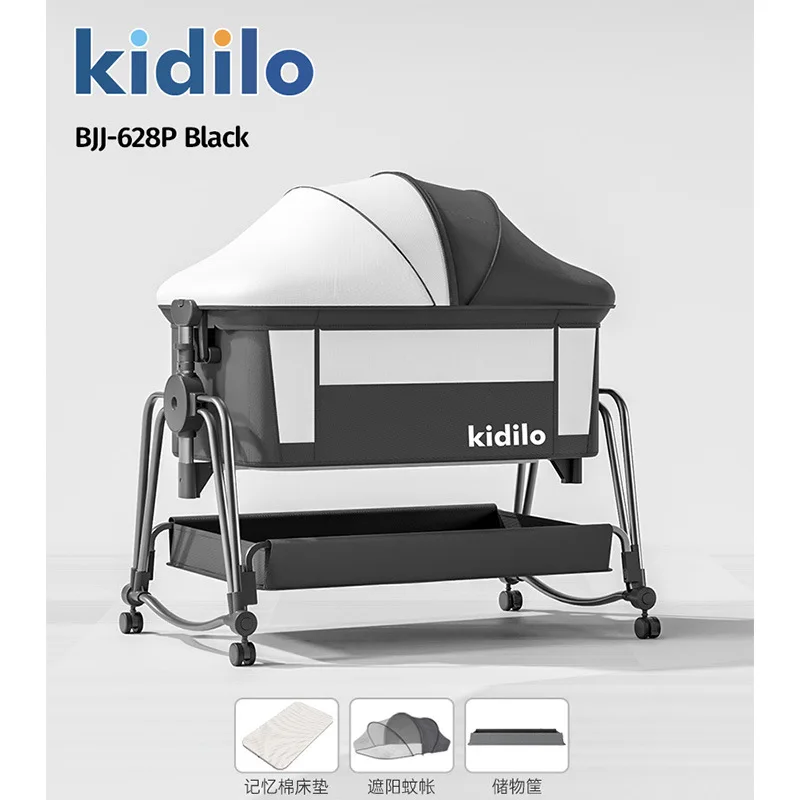 Kidilo Cuna Portátil Plegable con Sistema de Colecho - imagen 3