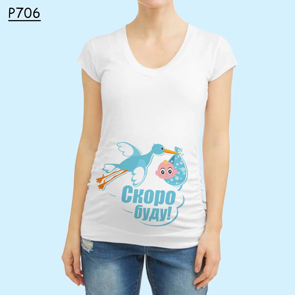Camiseta de maternidad divertida con estampado de bebé - Top veraniego - imagen 4