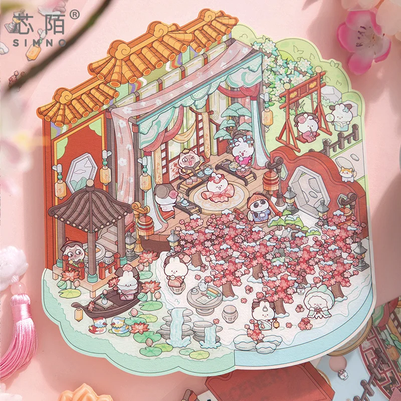 Pegatinas 3D de paisaje vintage para pared infantil – Decoración - imagen 4