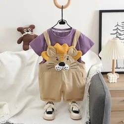 Conjunto de verano para bebé: camiseta con dibujos animados y shorts