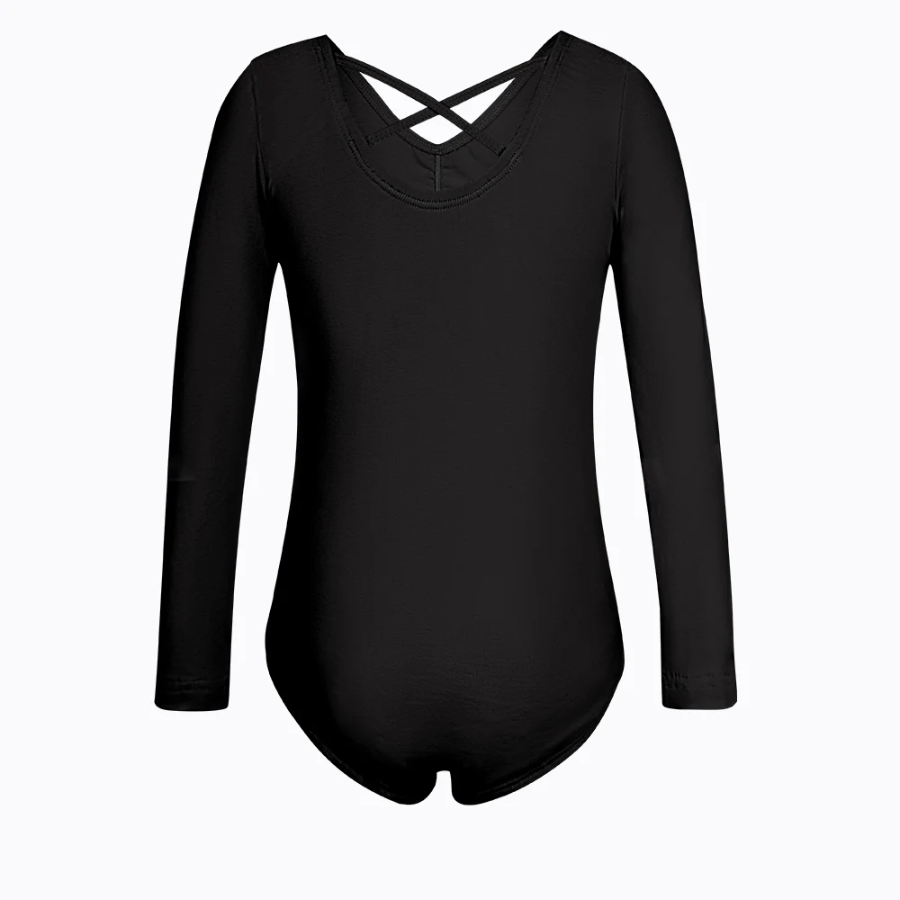 Detalle del cuello del leotardo de ballet infantil