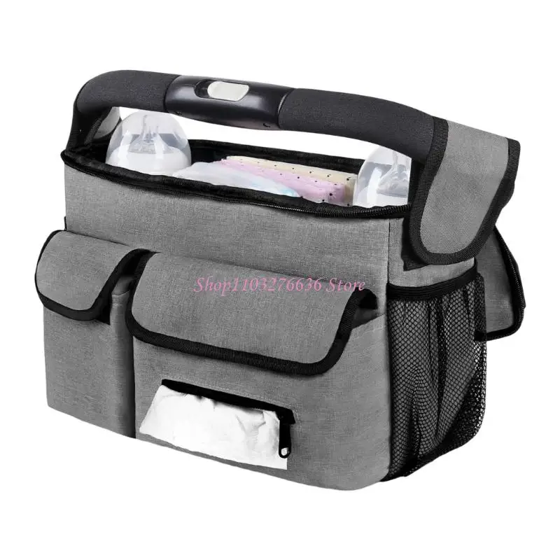 Bolsa organizadora cochecito bebé – Tela Oxford con bolsillos y asas ajustables - imagen 4
