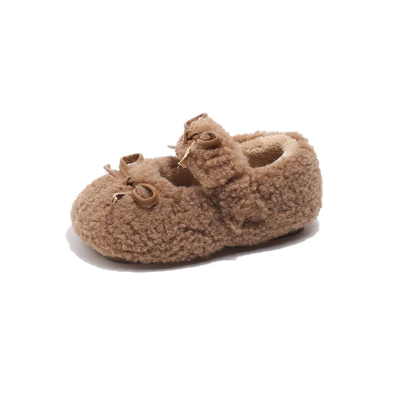Botas antideslizantes de piel y terciopelo para caminar preescolar - imagen 2