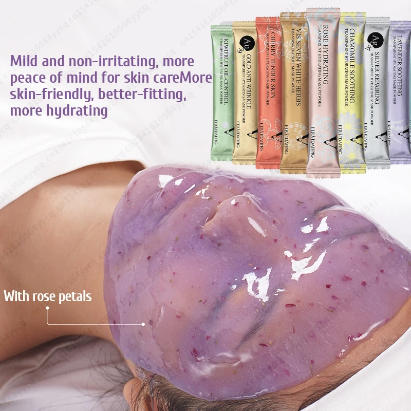 Mascarilla facial hidratante de colágeno rosa en gel