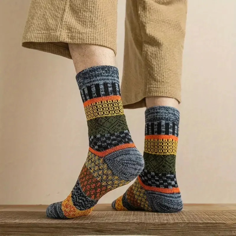 Calcetines gruesos de lana y algodón para niños – Estilo retro casual - imagen 4