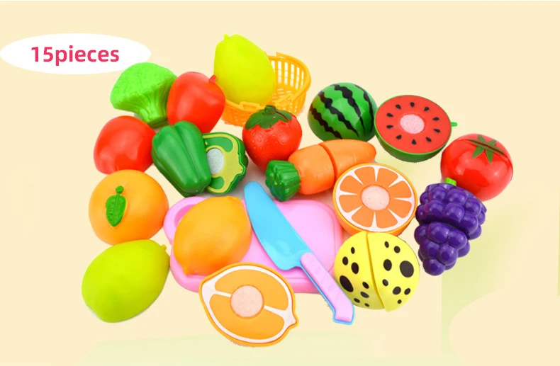 Fragmentos de frutas de juguete para cortar