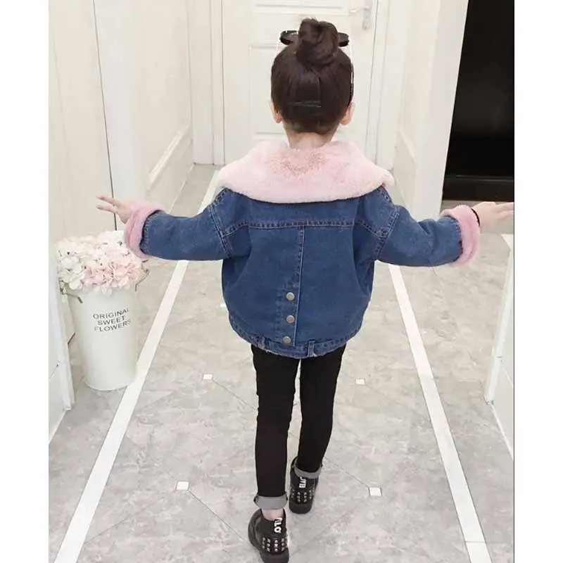 Chaqueta vaquera acolchada para niña – Abrigo de invierno cálido - imagen 5
