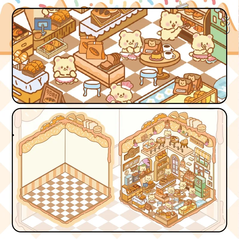 Pegatina 3D de oso y panadería para manualidad de escena - imagen 5