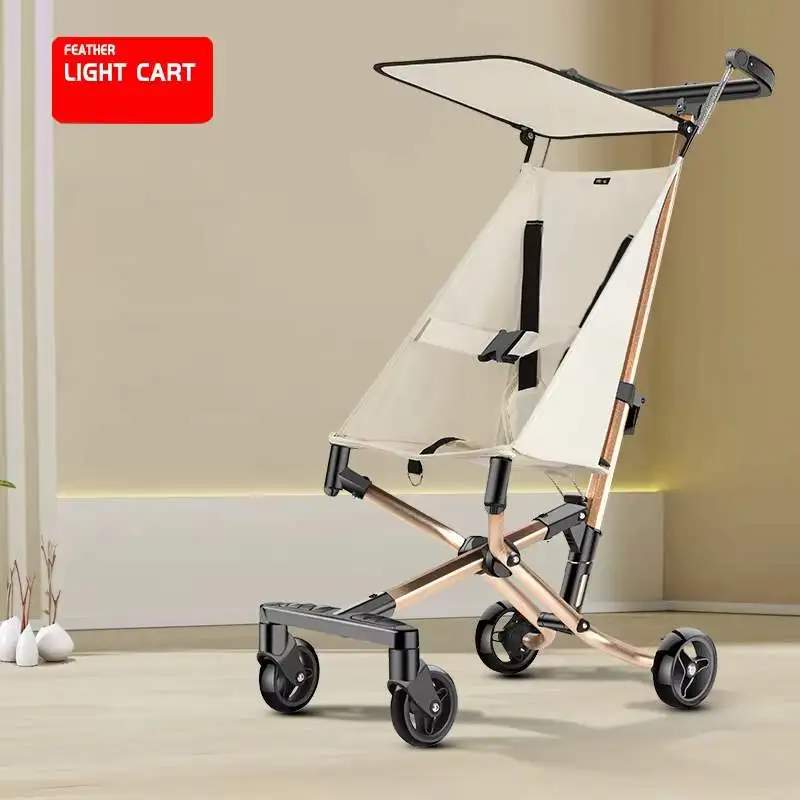 Coche de bebé plegable ultra ligero y compacto para paseos urbanos
