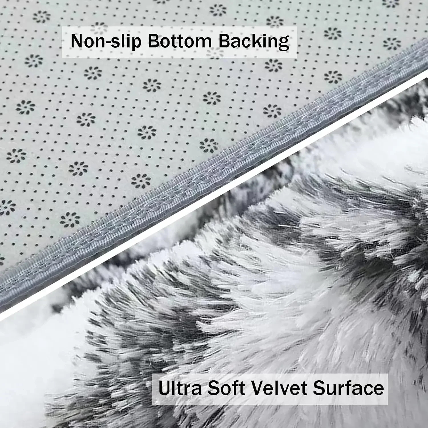 Alfombra felpa esponjosa cuadros geométricos para bebé - imagen 5