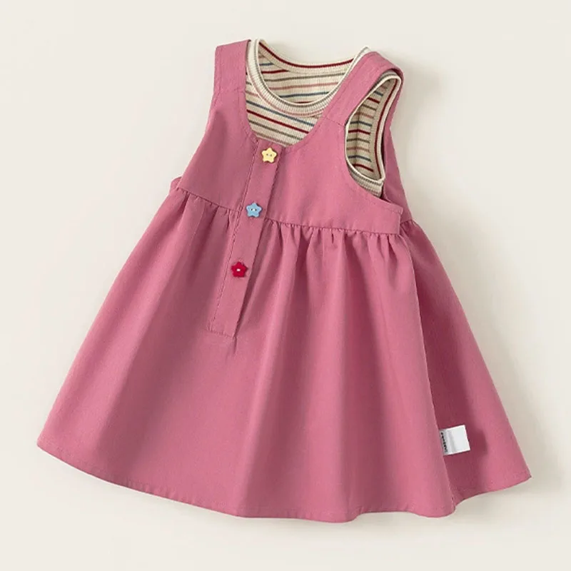 Conjunto de verano para niña con vestido sin mangas estilo lujo - imagen 4