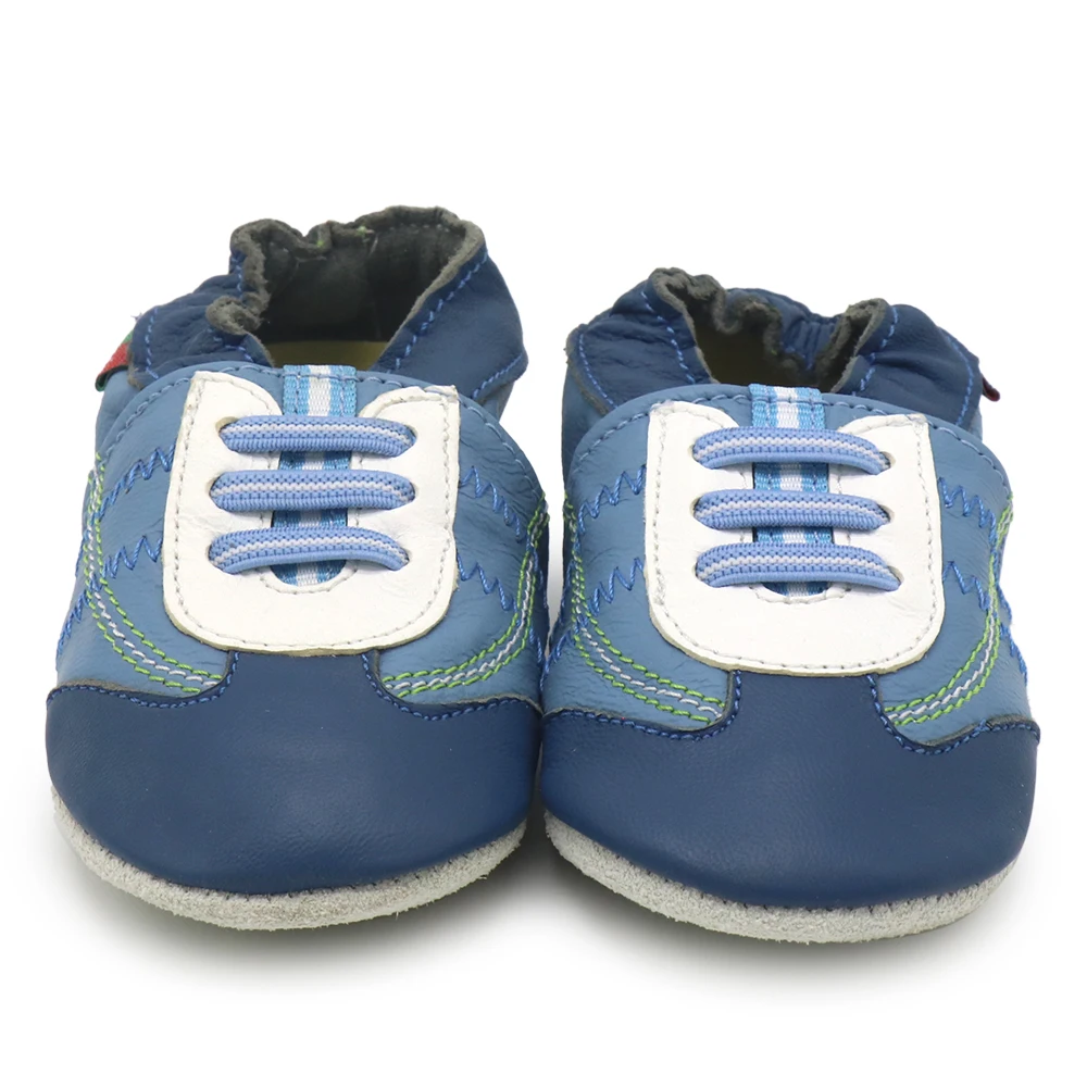 Carozoo Zapatos de Piel para Primeros Pasos – Suela Blanda Antideslizante - imagen 3