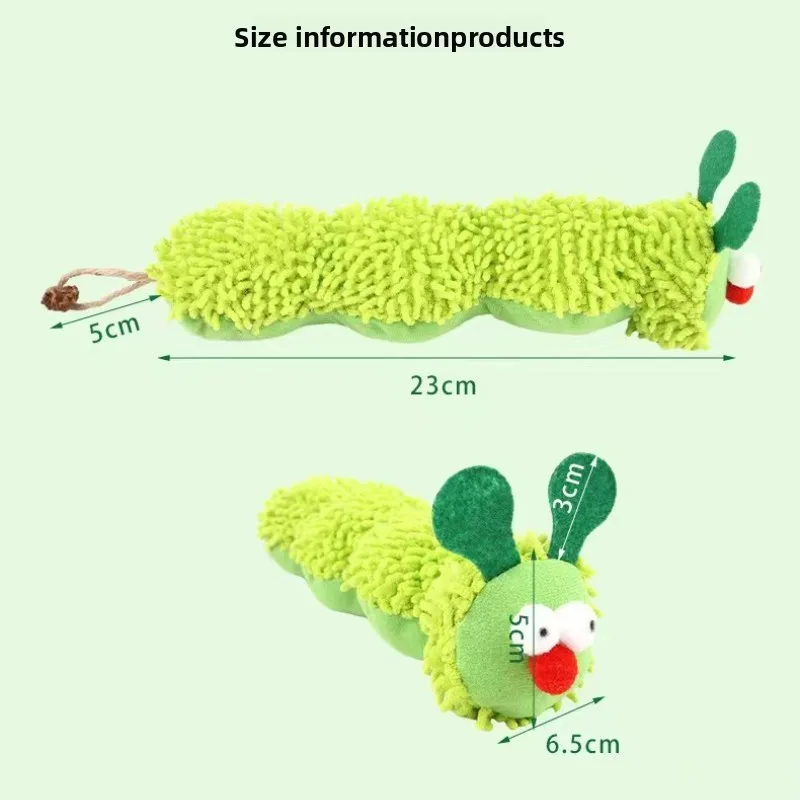 Juguete para gatos: peluche oruga con hierba gatera masticable