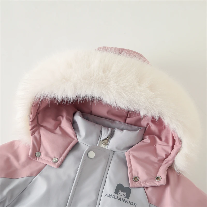 Mono de esquí de invierno para bebé – Terciopelo cálido - imagen 2
