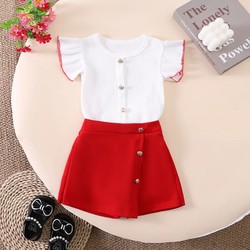 Conjunto de verano bebé con camiseta y pantalón corto infantil - imagen 2