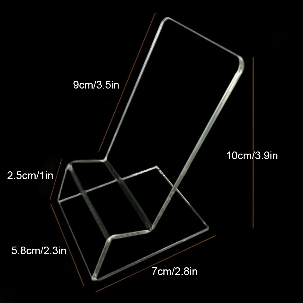Soporte para móvil de acrílico transparente, mini de mesa - imagen 4