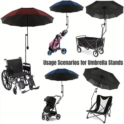 Soporte para paraguas acero inoxidable silla de ruedas y bicicleta