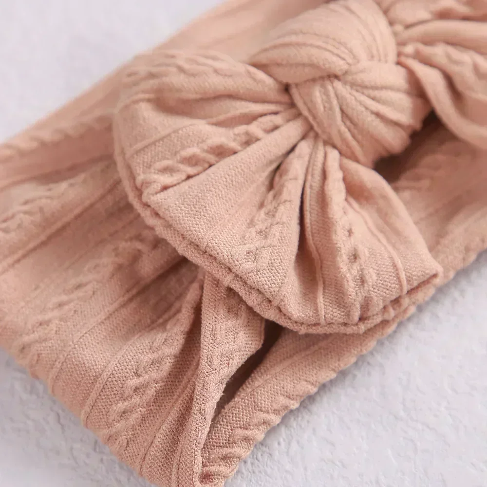 Diadema bebé recién nacido con lazo Jacquard elástico de moda - imagen 3