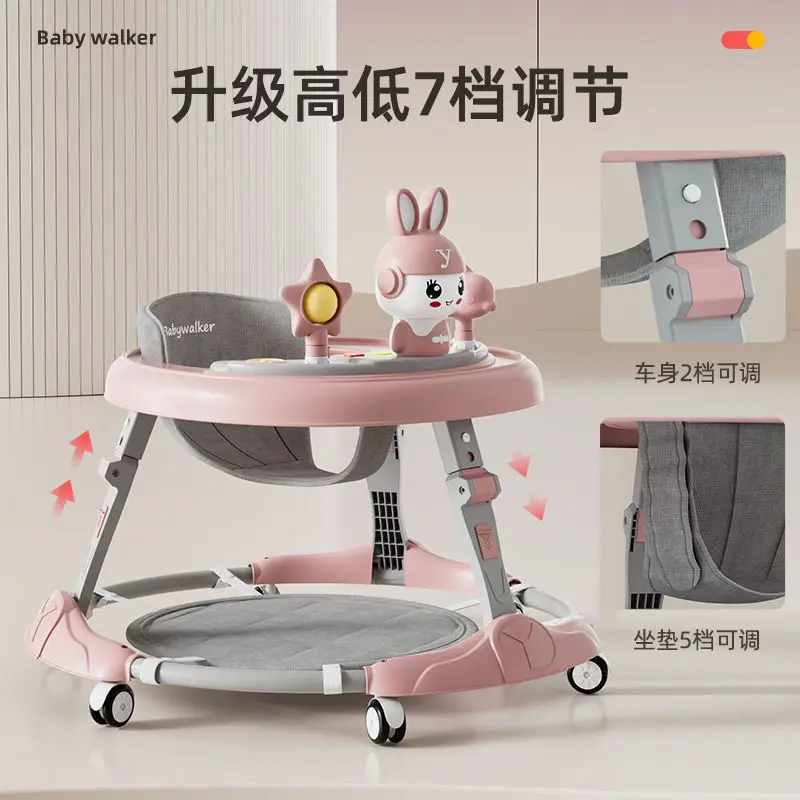 Andador bebé plegable con música ajustable y antivuelco - imagen 5