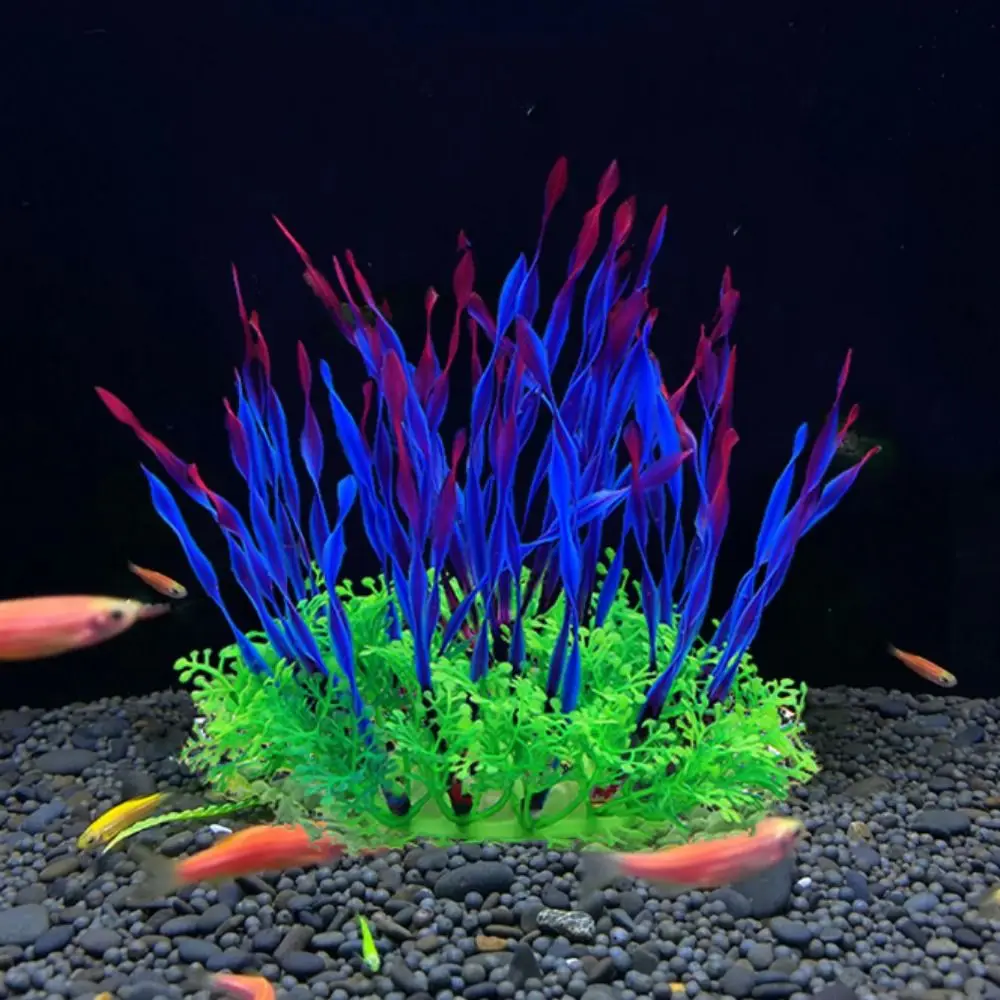 Planta artificial para acuario de pecera, hierba decorativa - imagen 4