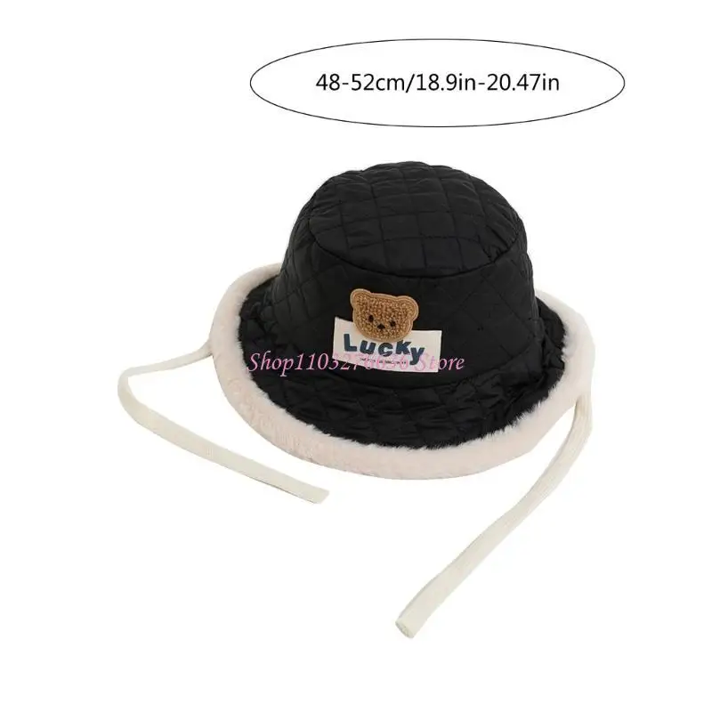 Gorro pescador cálido de invierno con patrón osito - imagen 4