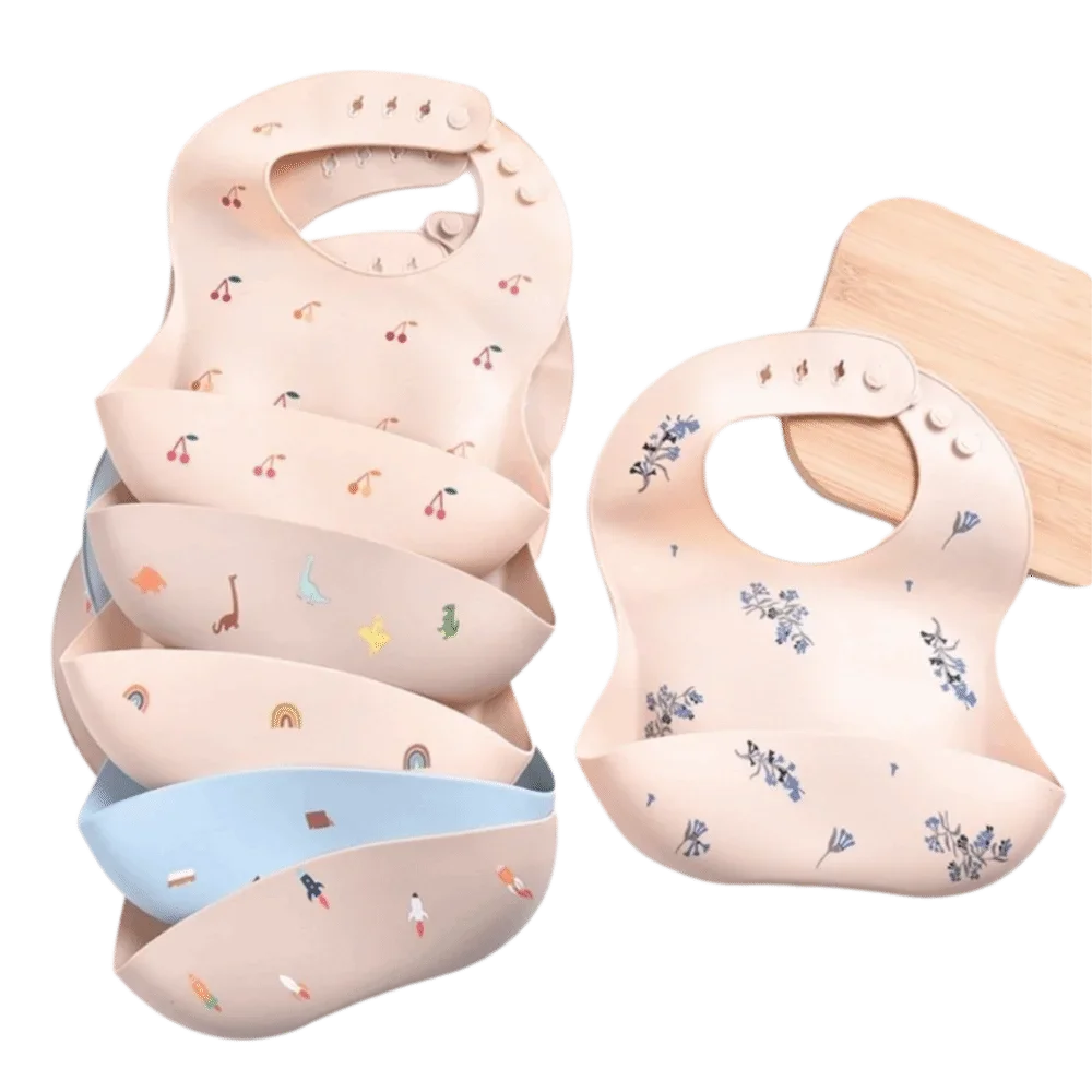 Babero de silicona impermeable para comer con correa ajustable - imagen 2