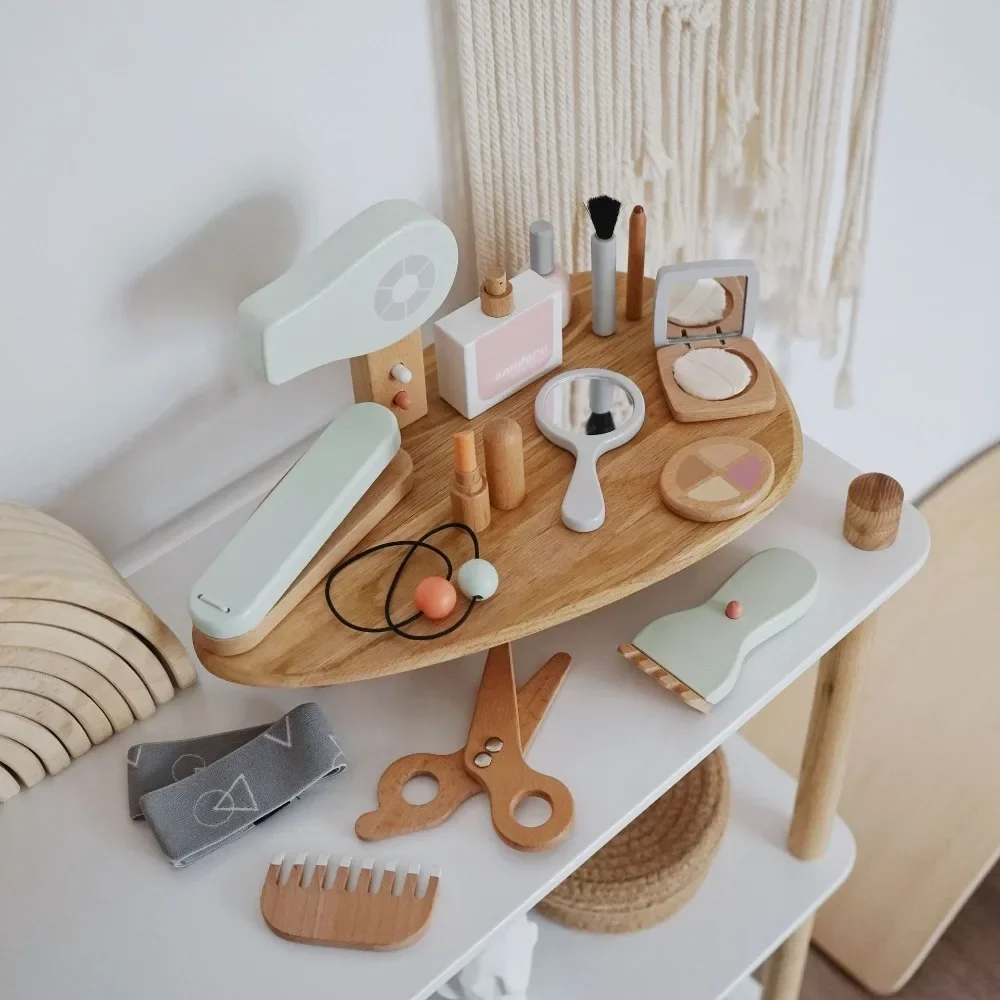 Juego de maquillaje infantil de madera – Montessori para niñas - imagen 4