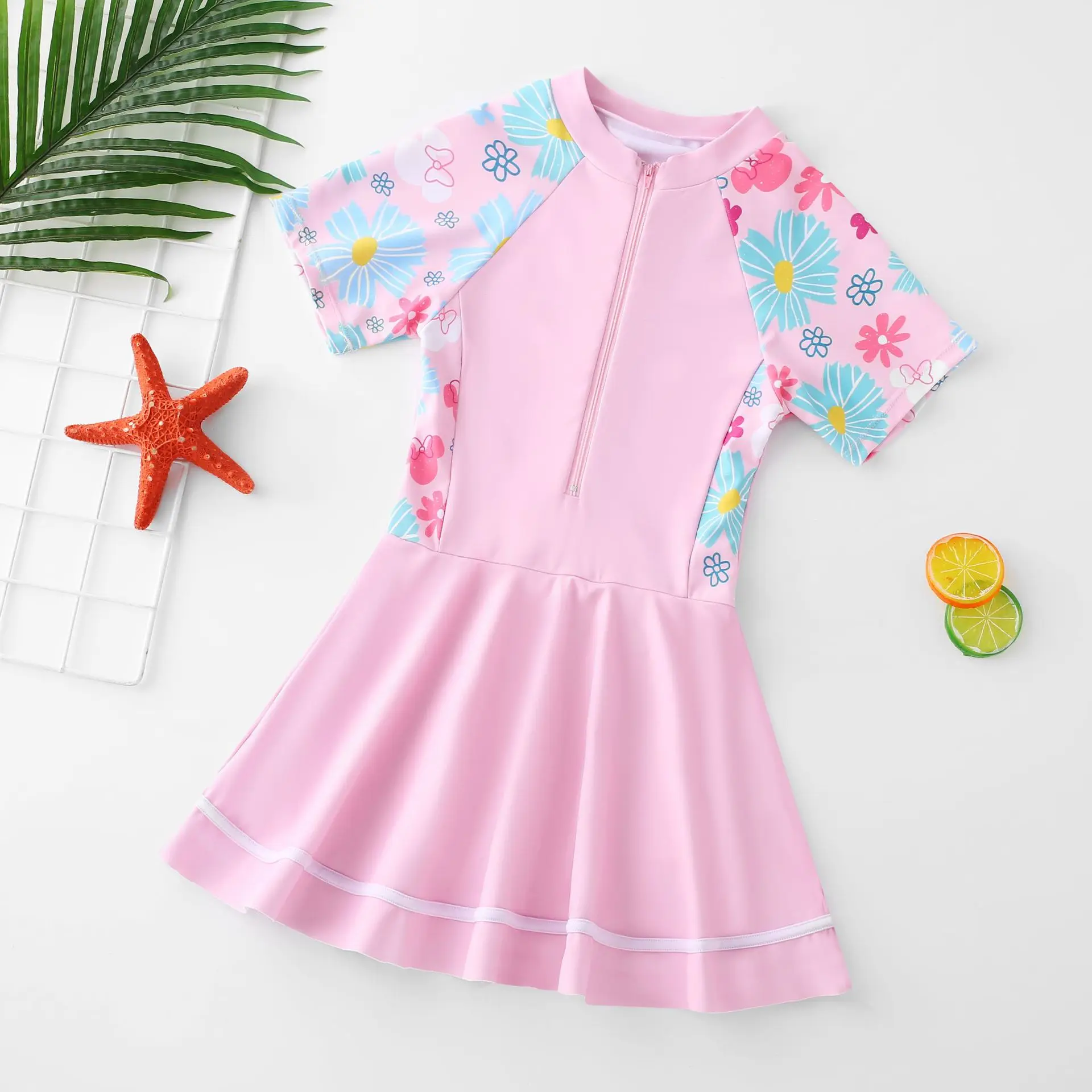 Bañador infantil de una pieza para niñas – estilo coreano moderno - imagen 3