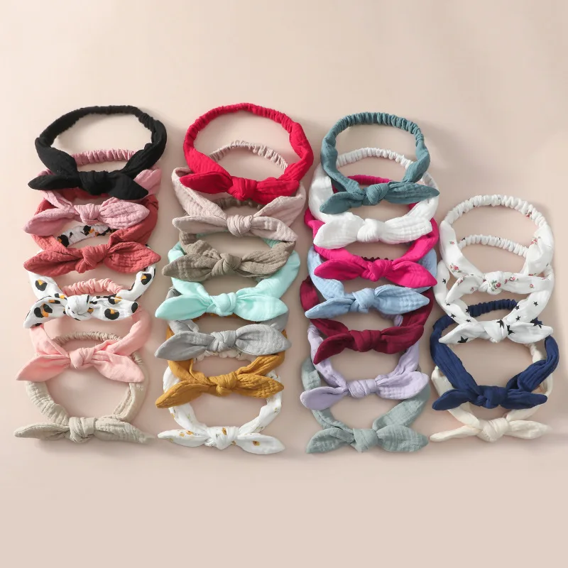 Diademas elásticas para bebé: turbante con orejas de conejo suave