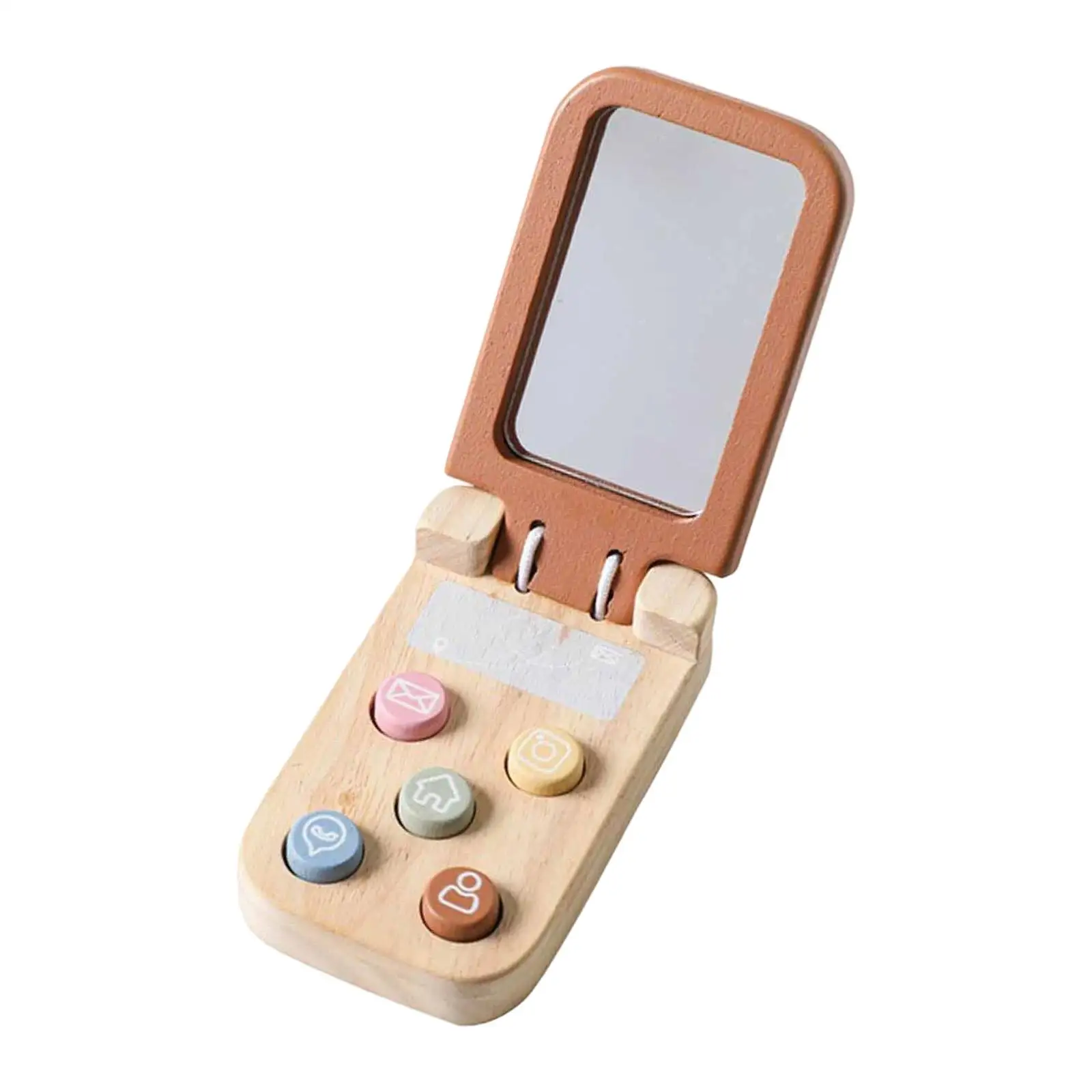 Teléfono de madera educativo para estimular la motricidad infantil - imagen 4