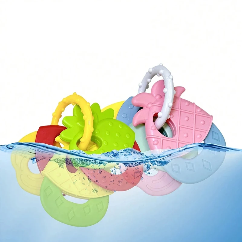 Pegamento para dientes de silicona con forma fruta bebé