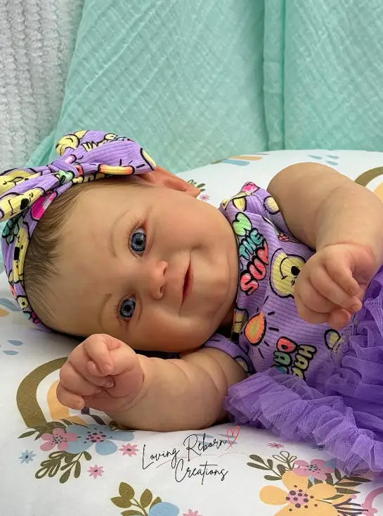 Muñeca reborn Maddie NPK sin ensamblar con cuerpo y ojos - imagen 2