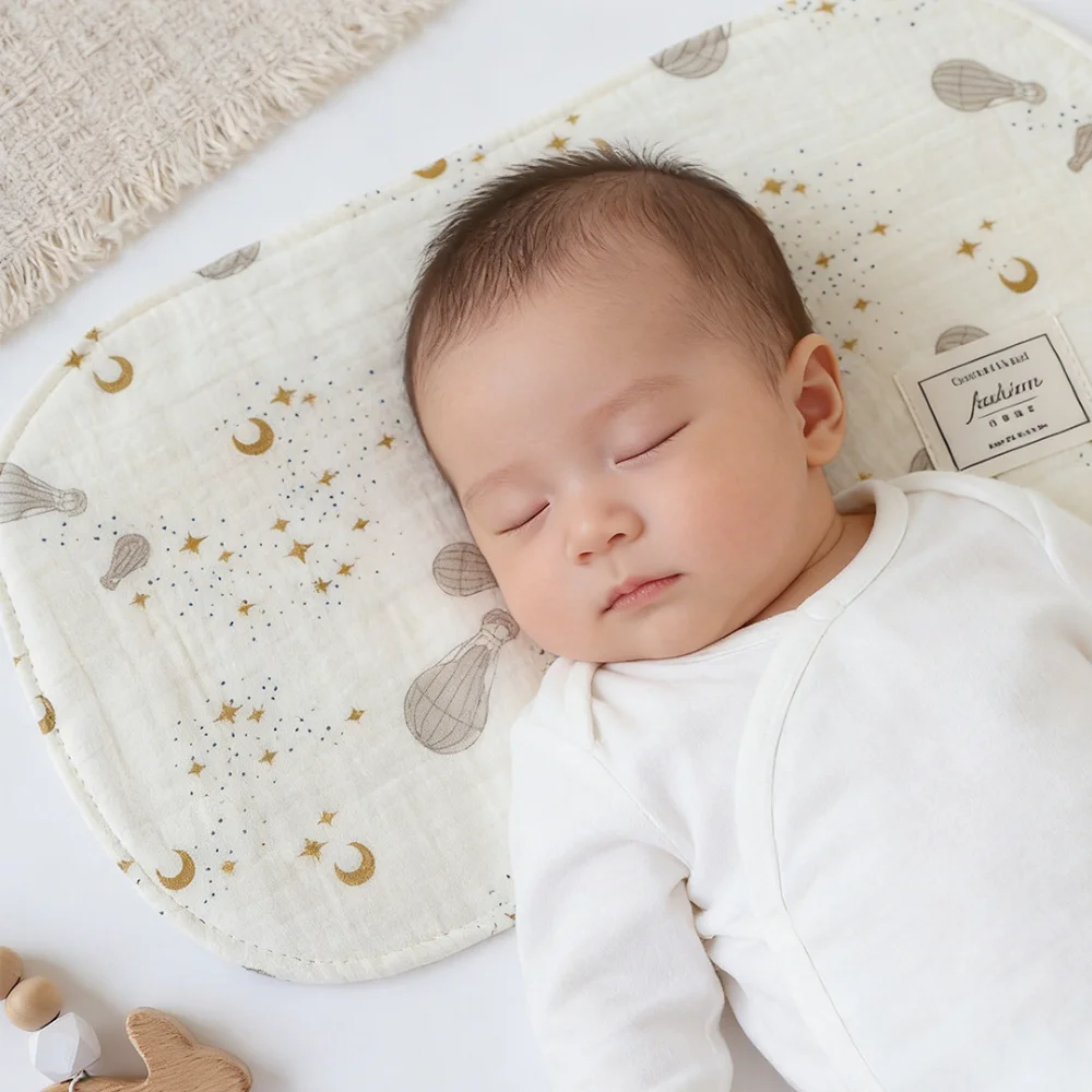 Almohada antivómitos transpirable absorbente para bebé de algodón - imagen 4